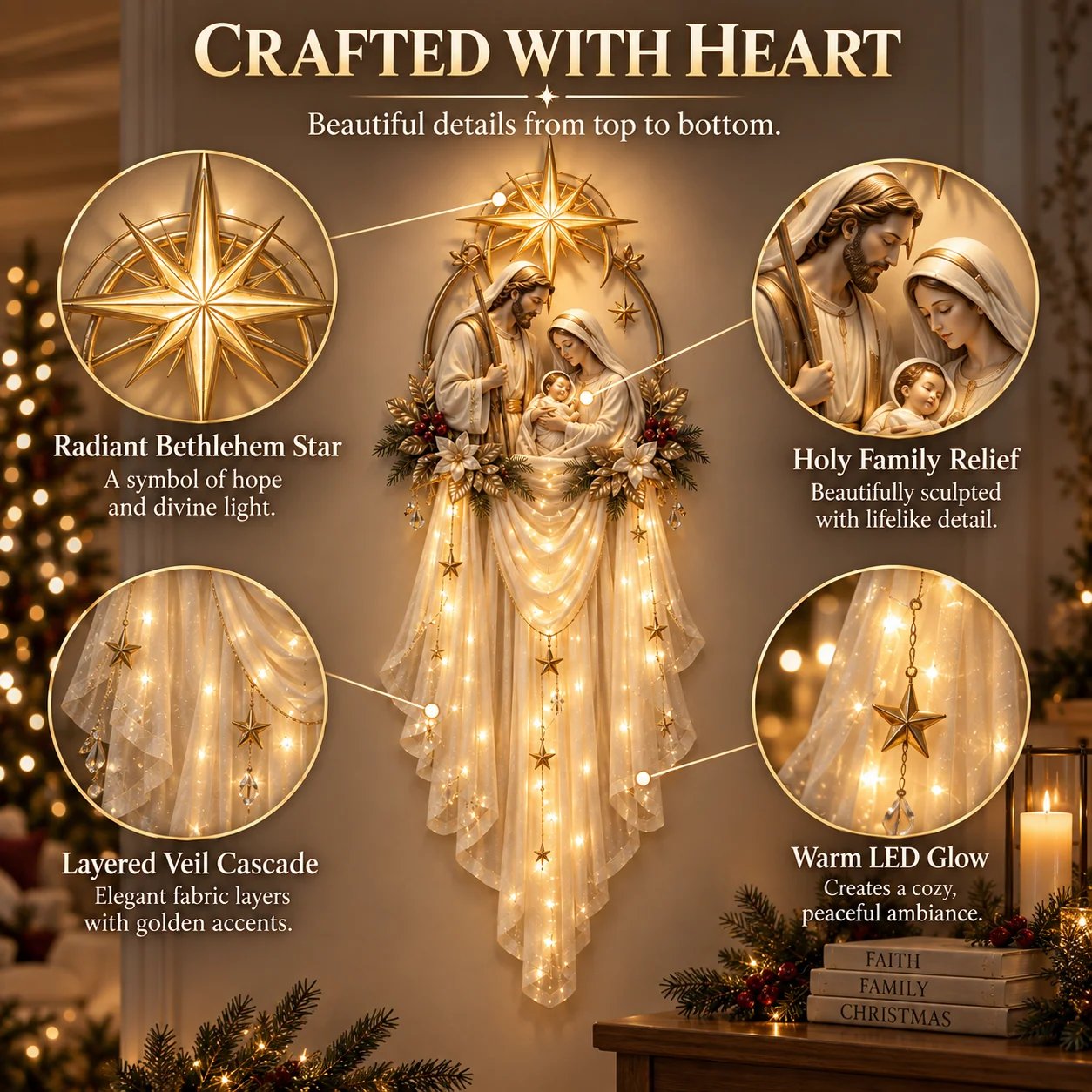 Holy Family Star Veil Cascade product details