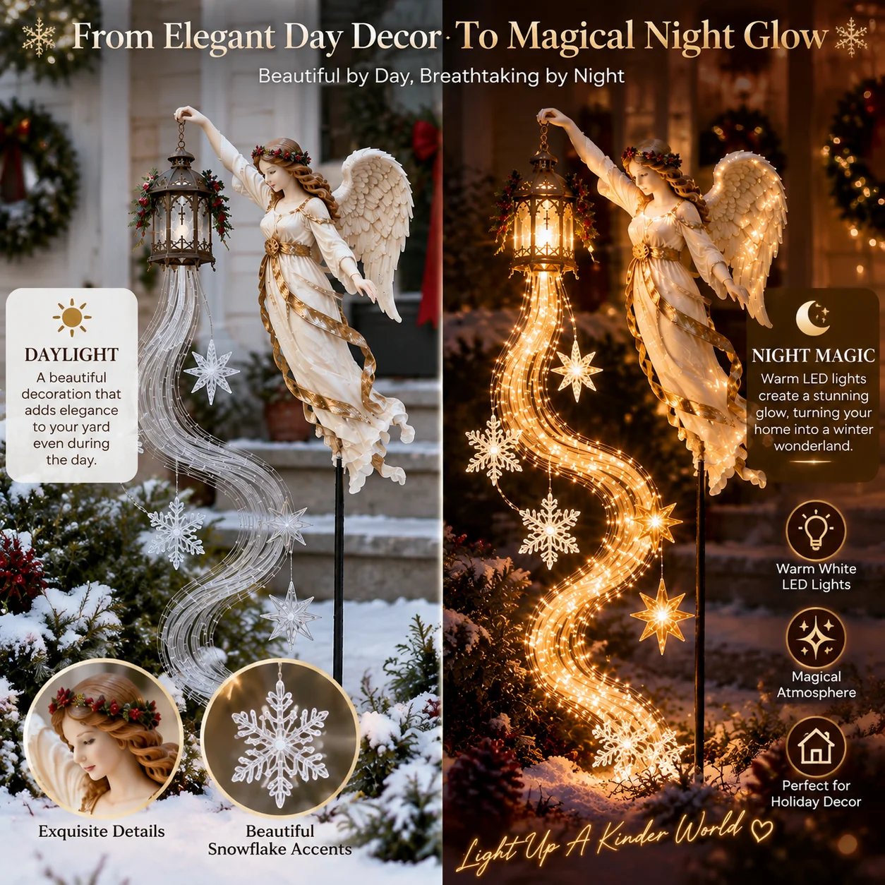Guardian Angel Day and Night Comparison