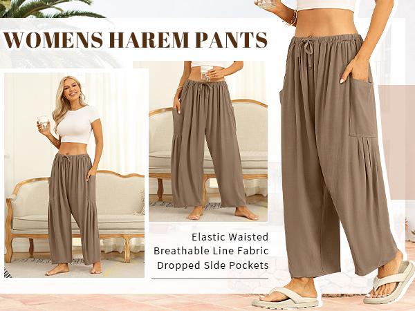 Product Introduction of TARSE Womens Linen Wide Leg Pants Casual Loose Beach Palazzo Harem Pants with Pockets 21 Product Introduction of TARSE Womens Linen Wide Leg Pants Casual Loose Beach Palazzo Harem Pants with Pockets 21
