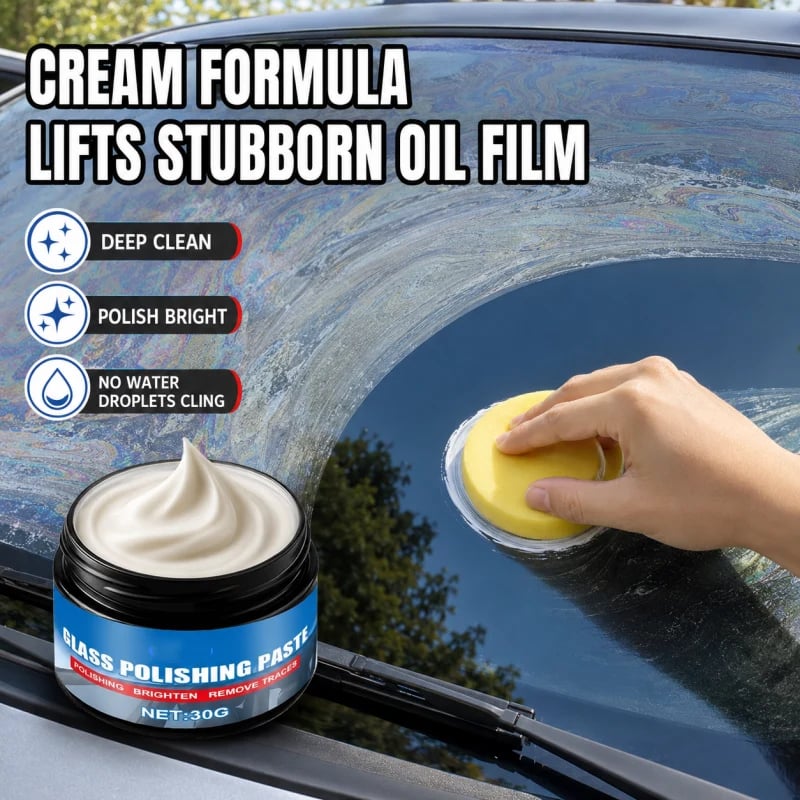 Car windshield oil film removal result