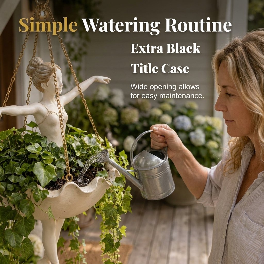 Wide wavy opening for easy watering