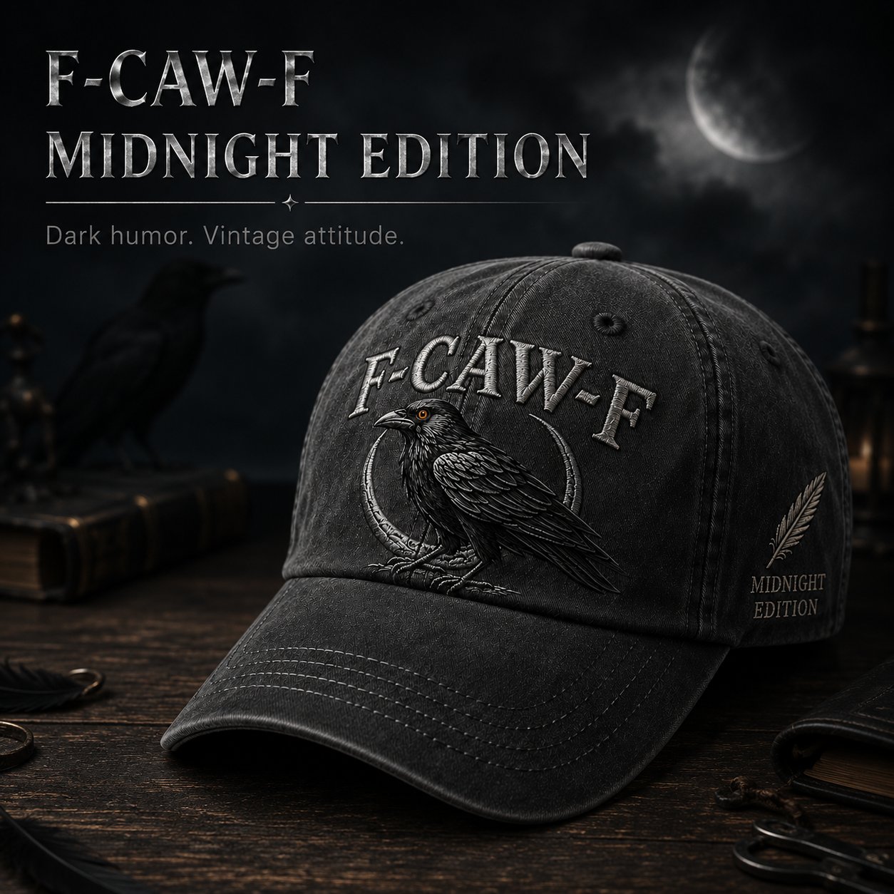 F-CAW-F Midnight Edition dark raven cap