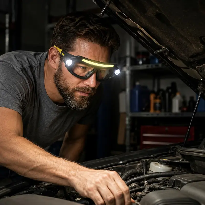 Rechargeable LED headlamp glasses product image 2