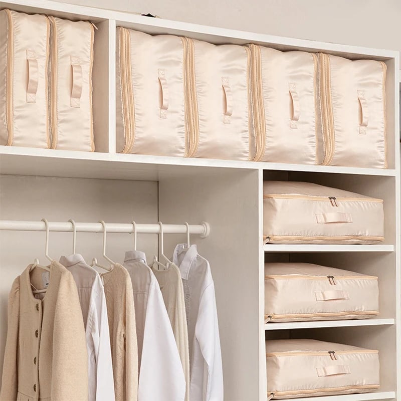 foldable duvet storage bag with handle