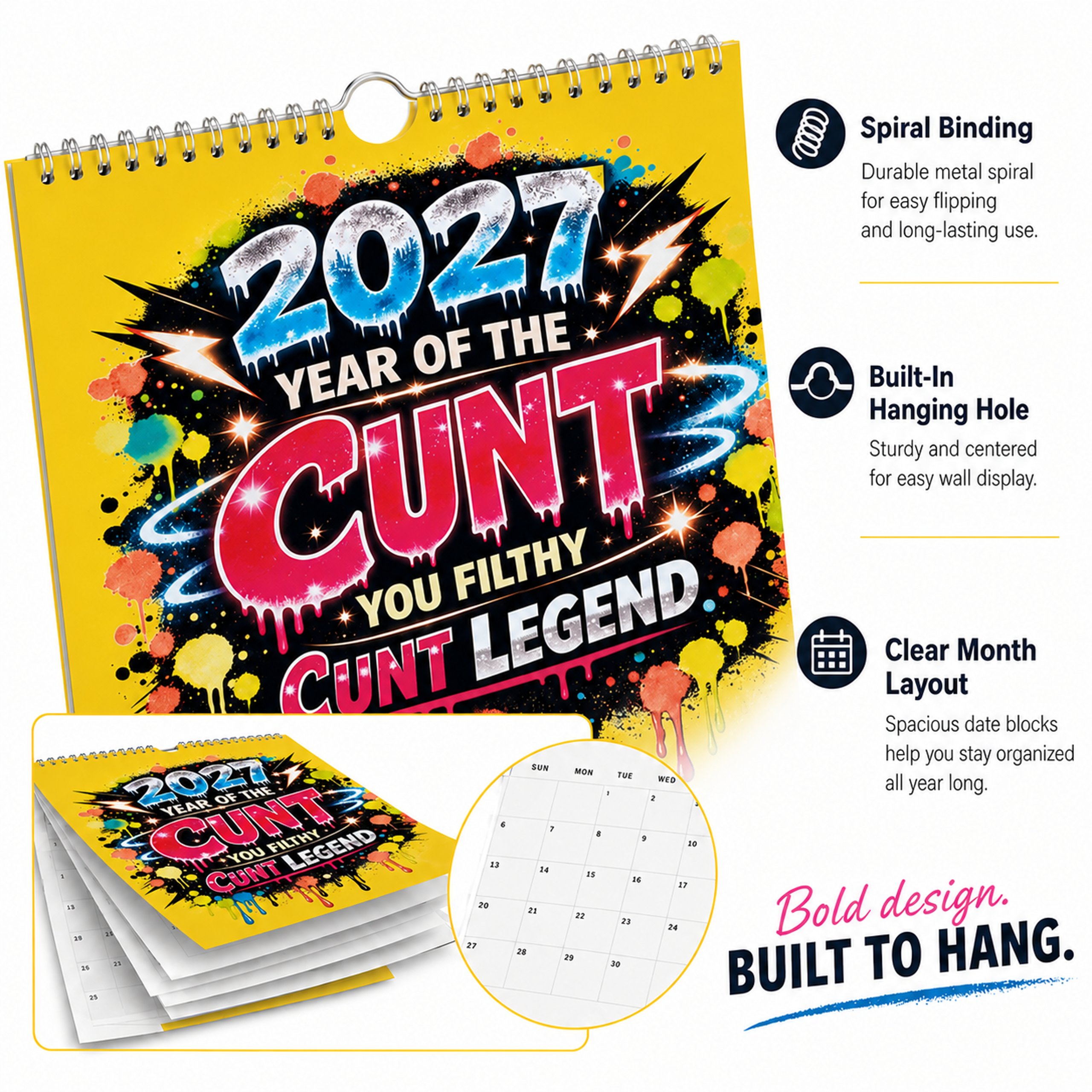 Calendar monthly artwork preview