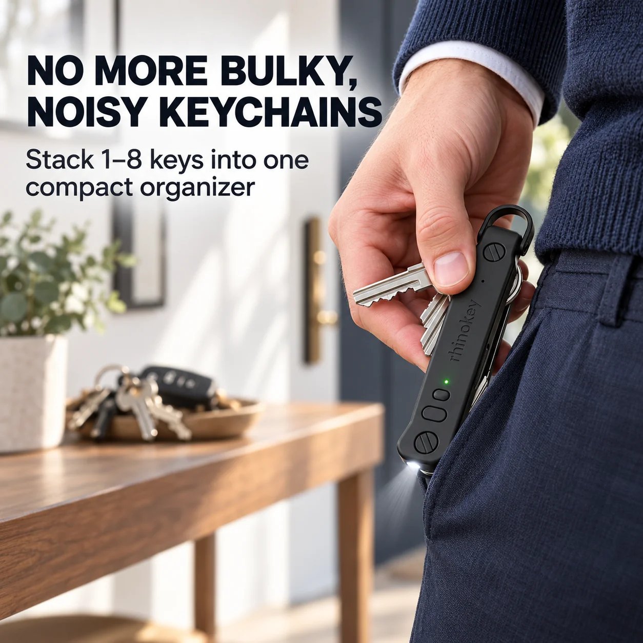 Compact organizer holding multiple keys
