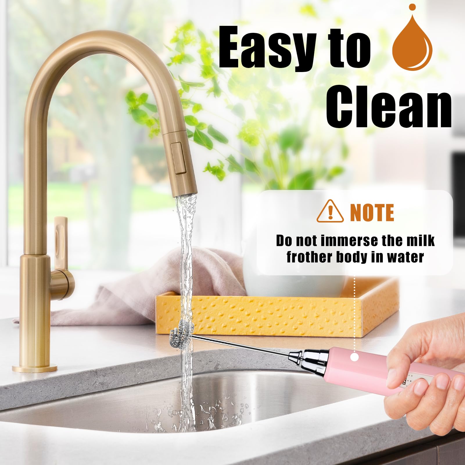 Quiet and durable milk frother design