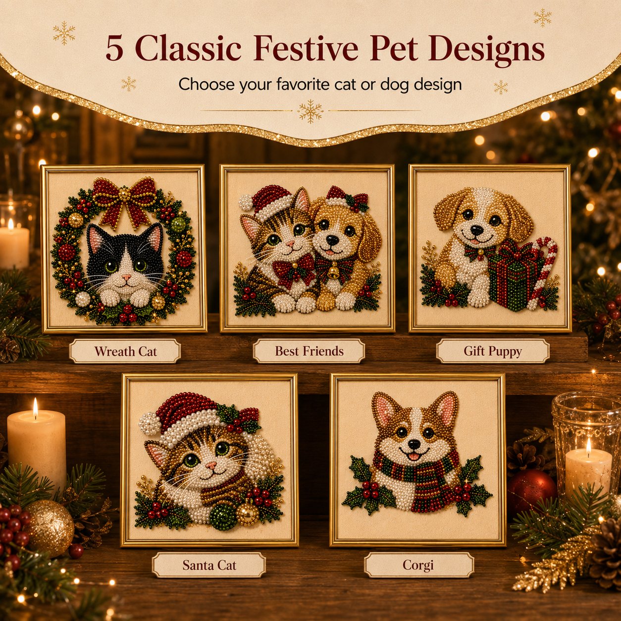 Stunning holiday gift packaging close up