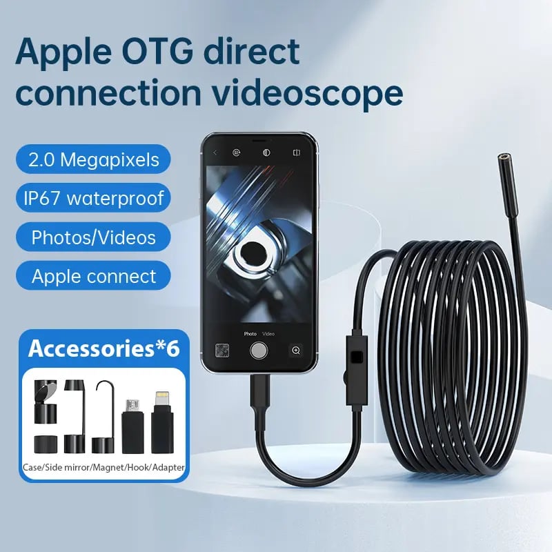 1920P Ultra HD 8mm slim probe inspection camera preview