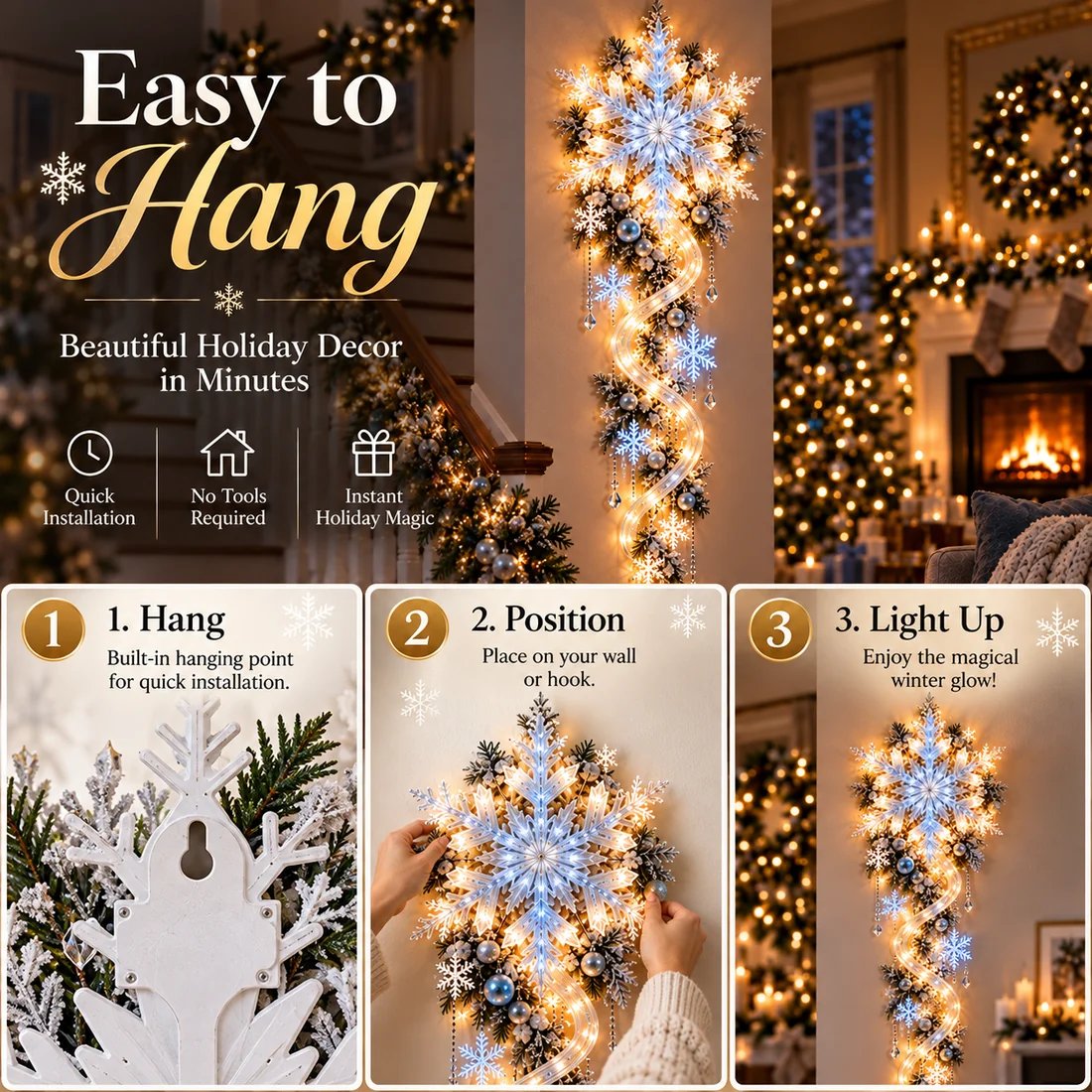 Winter wall decoration display locations