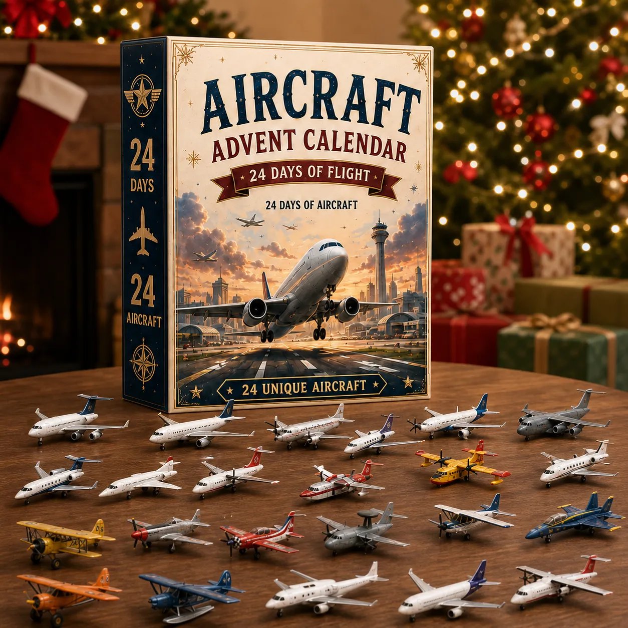 Aircraft advent calendar daily surprise doors