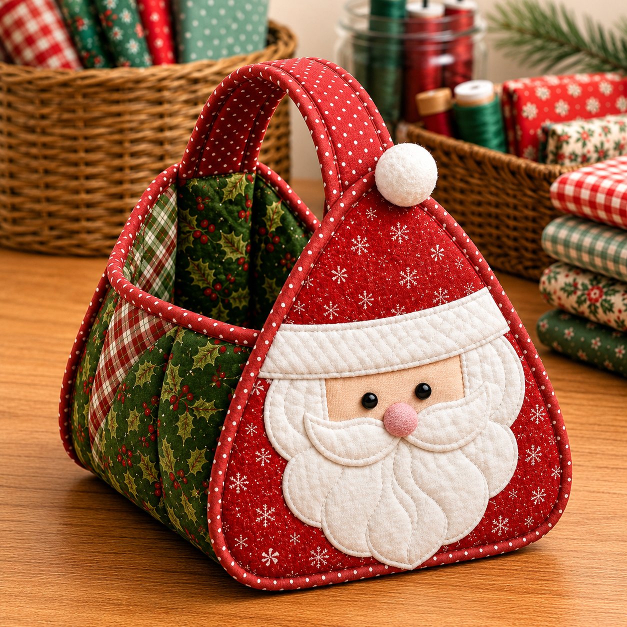 Christmas quilted basket dimensions