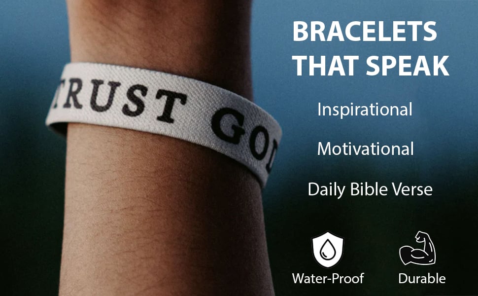 Yappy bracelets bible verse, inspirational motivationa, water proof and durable.