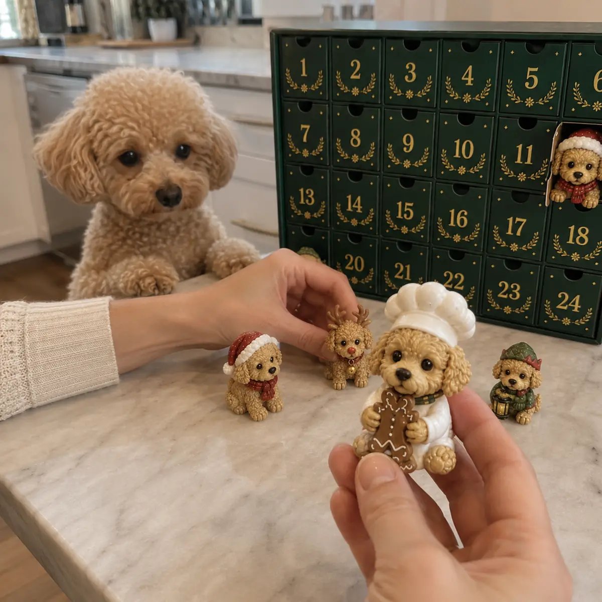 Christmas Teddy Dog Advent Calendar gift