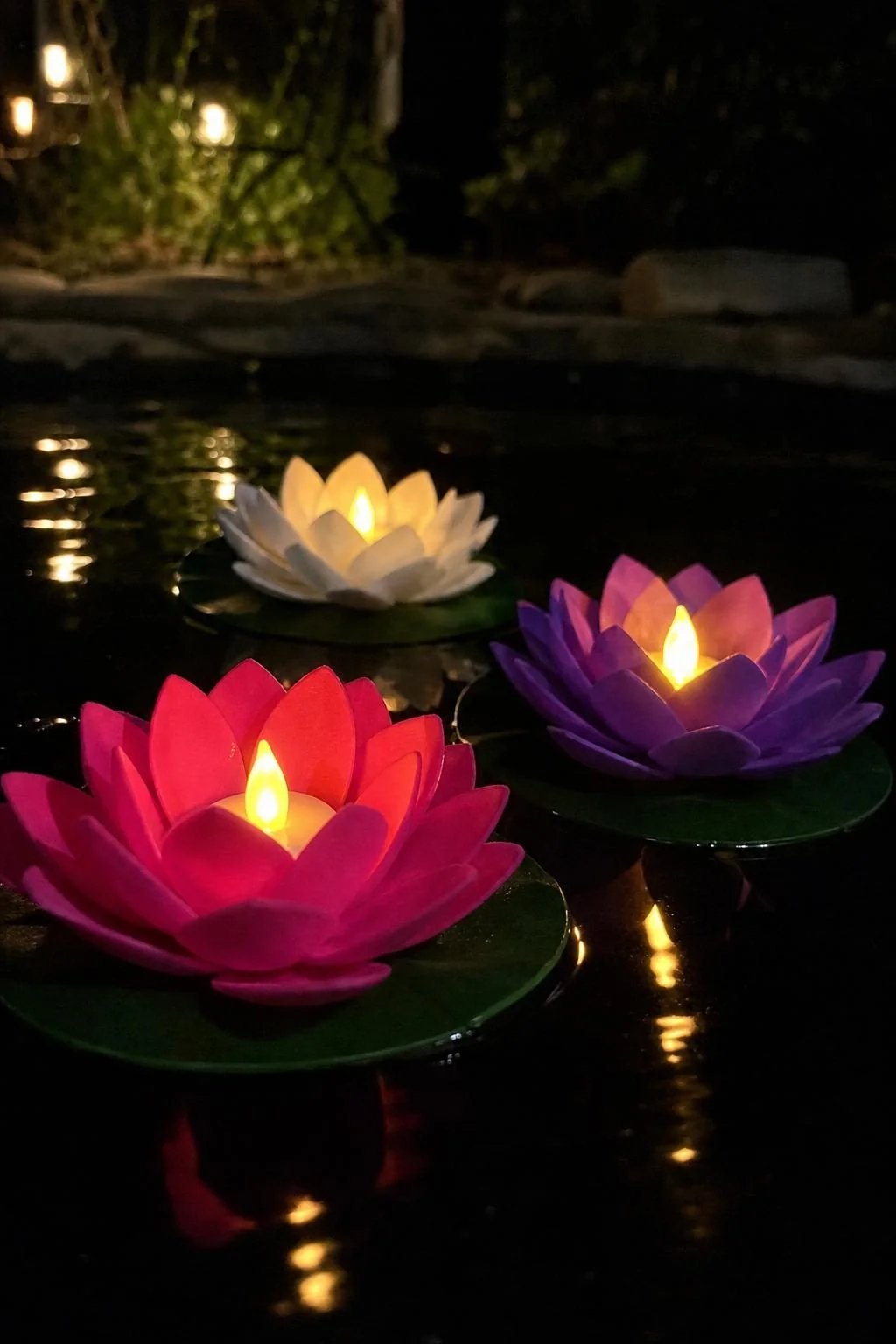 Lotus Lights Night Pond