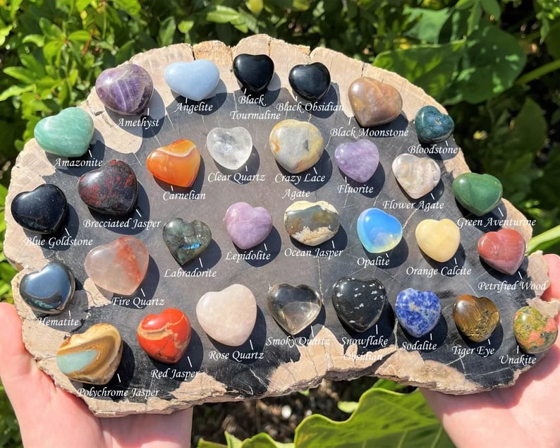 Crystal Gemstone Hearts