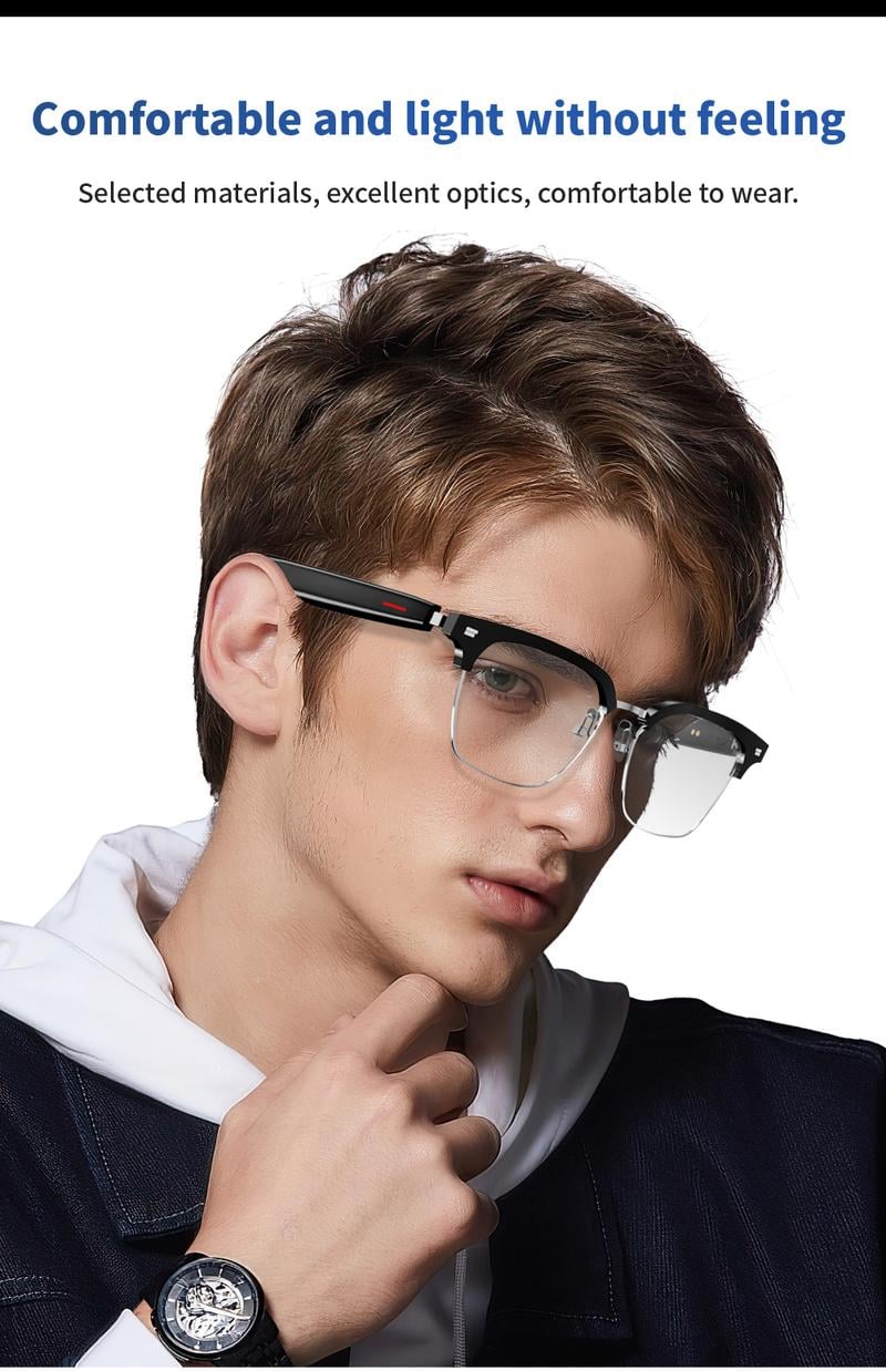 Product Introduction of E13 Smart Glasses UV Protection Anti-Blue Light , Bluetooth Compatible for Men & Women , Multifunctional Wireless Glass 31
