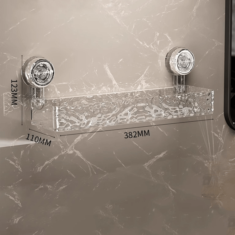 Corrugated suction cup storage holder - Rectangular / Transparent