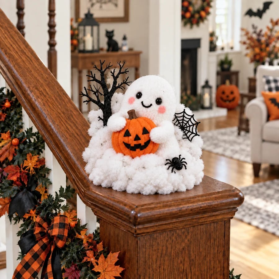Pumpkin Hugger Halloween ghost decor