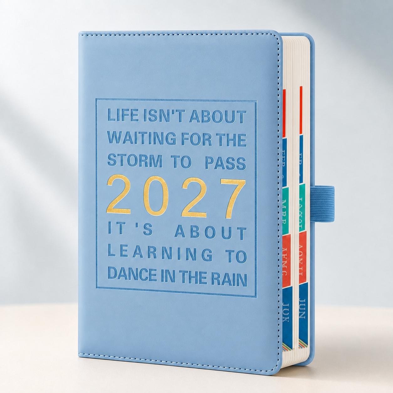 2027 calendar notebook lifestyle detail