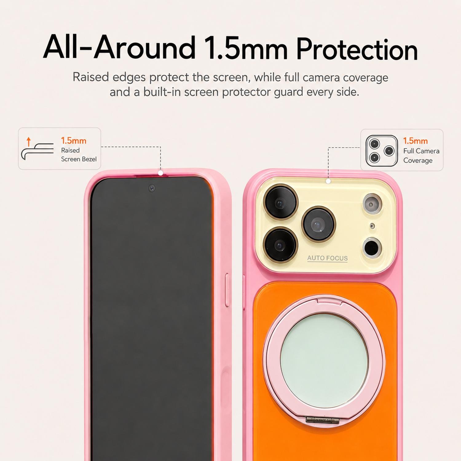 Dopamine Colors Magnetic Case for iPhone 17 16 15 14 Pro Max, with 360° Rotating Ring Stand, Colorblock Glossy Shockproof Cover with Full Camera Protection, Wireless Charging Compatible with MagSafe, Best Gift for Women Girls Dopamine Colors Magnetic Case for iPhone 17 16 15 14 Pro Max, with 360° Rotating Ring Stand, Colorblock Glossy Shockproof Cover with Full Camera Protection, Wireless Charging Compatible with MagSafe, Best Gift for Women Girls