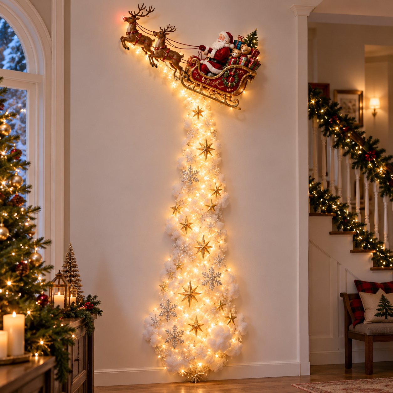 Christmas Magic Trail Wall Light display