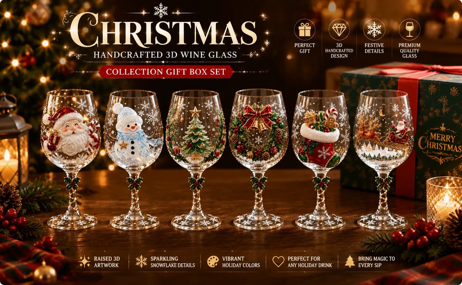 3D Christmas glass collection