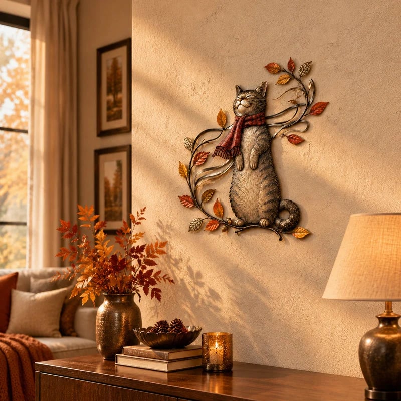 Autumn Cat Wall Decor product view