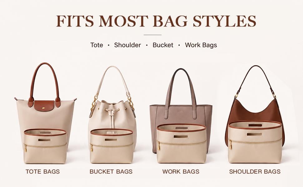 Tote bag organizer with handles, satin handbag organizer, compatible with Longchamp Le Pliage Tote Bag, LV Neverfull MM, Coach City 33, Speedy 30, G.oyard PM, and other styles. Handbag divider organizer, beige / Large, Medium, Small Tote bag organizer with handles, satin handbag organizer, compatible with Longchamp Le Pliage Tote Bag, LV Neverfull MM, Coach City 33, Speedy 30, G.oyard PM, and other styles. Handbag divider organizer, beige / Large, Medium, Small