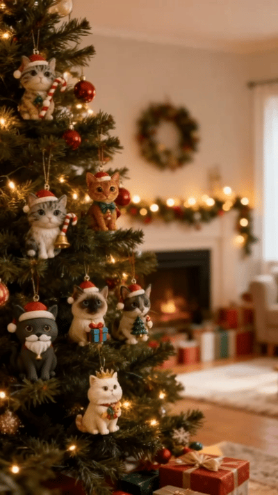 Cat Lovers Advent Calendar 2026 with festive cat figurines