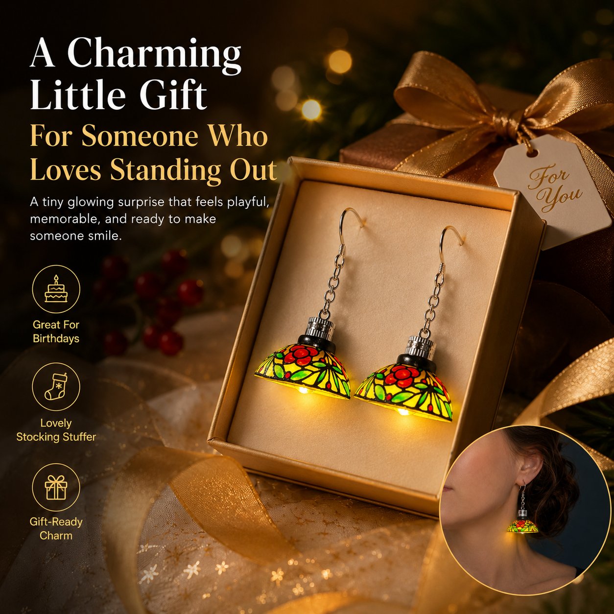 Mini chandelier earrings as a quirky gift idea