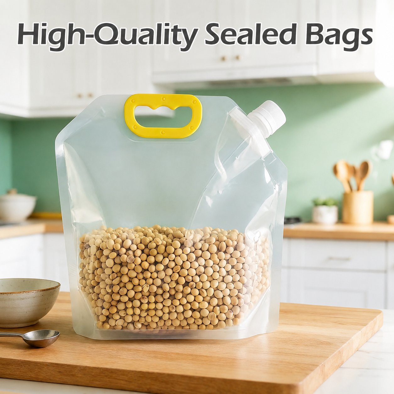 Reusable leak-proof food storage sealed bag main display