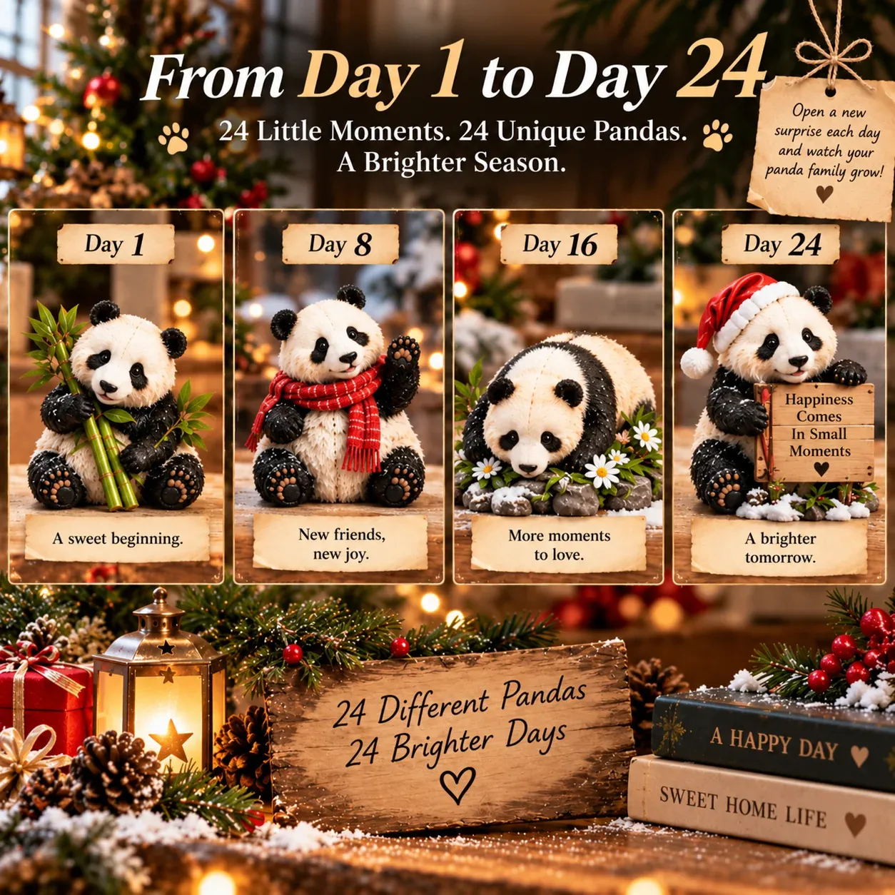 Panda collection growing throughout the 24-day countdown