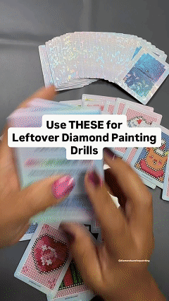Beginner friendly mini diamond art cards crafting process GIF