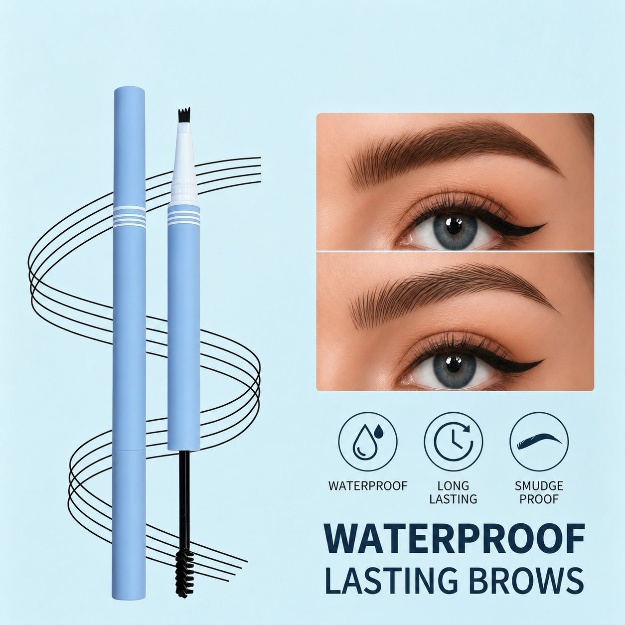 Number 04 black eyebrow pen and tinted gel