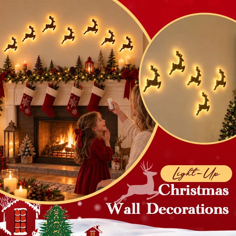 LED reindeer Christmas wall decorations