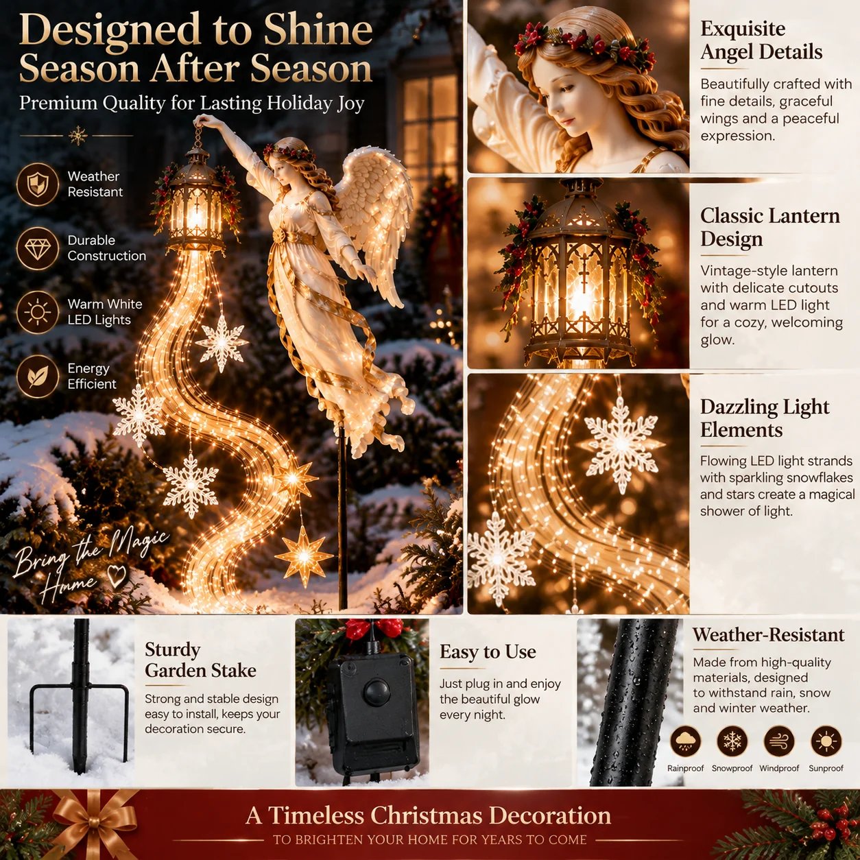 Guardian Angel Christmas Pathway Light Construction