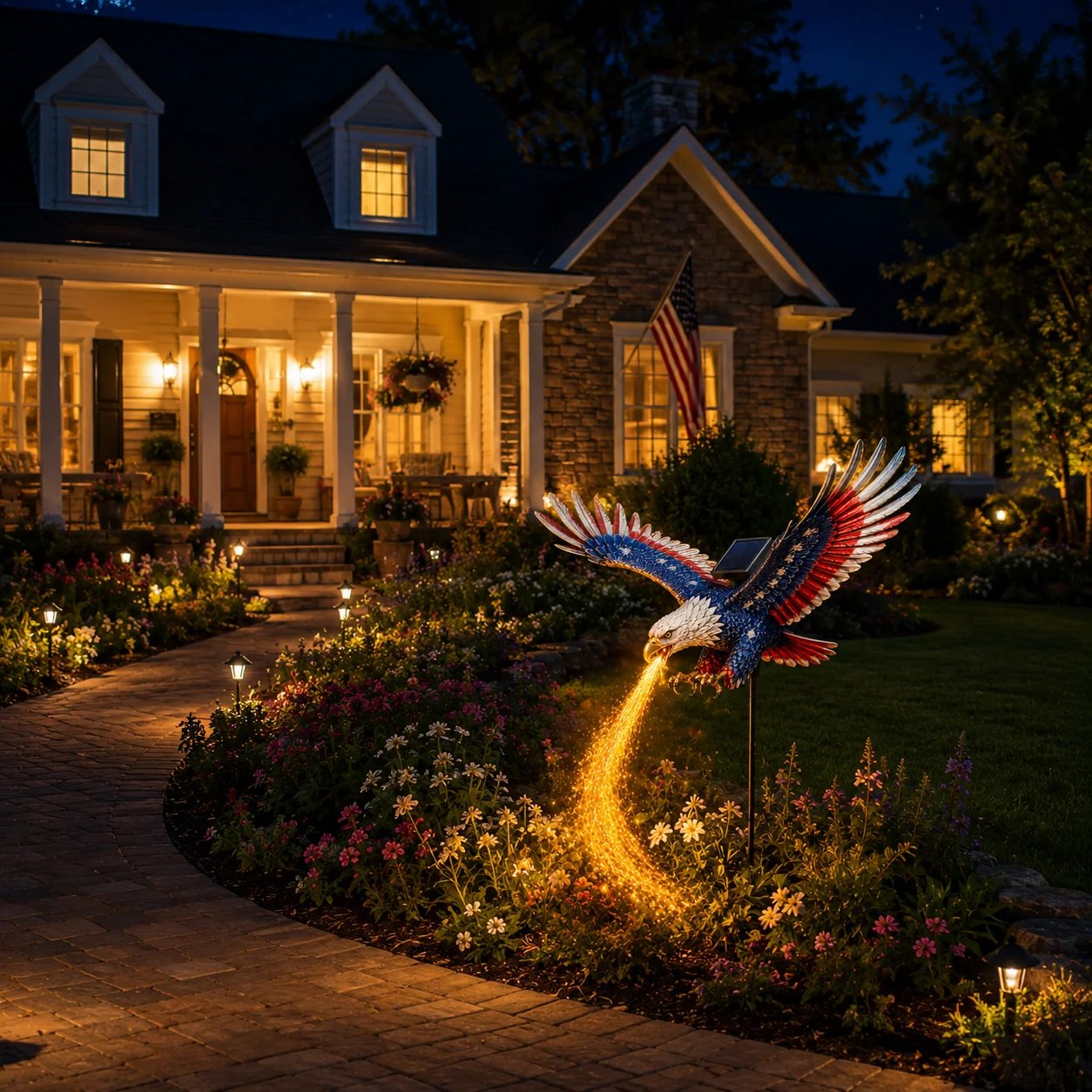 Freedom Eagle viewed from across the front yard