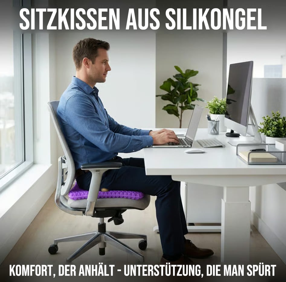 💺  Sitzkissen aus Silikongel für langes Sitzen