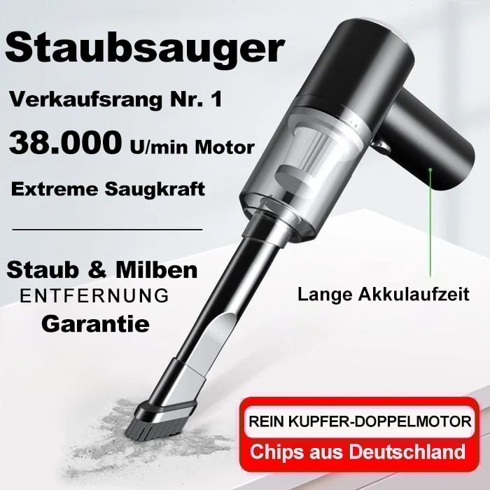 🔥Letzter-Tag-Aktion: 49 % Rabatt – Leistungsstarker kabelloser Autostaubsauger