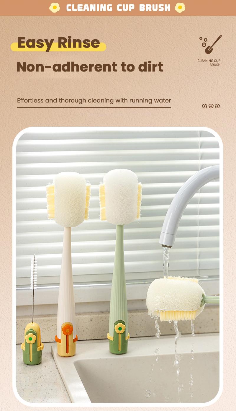 5-in-1 Bottle Cleaning Brush (Multifunctional) – For Cup Lid Cleaning & Home Kitchen Tasks