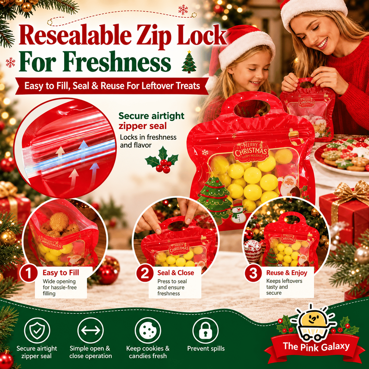 Holiday bag for small treats and gifts
