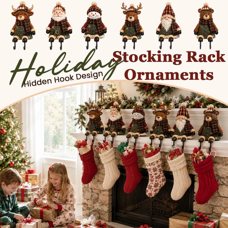 Cute Christmas stocking holder with hidden hook