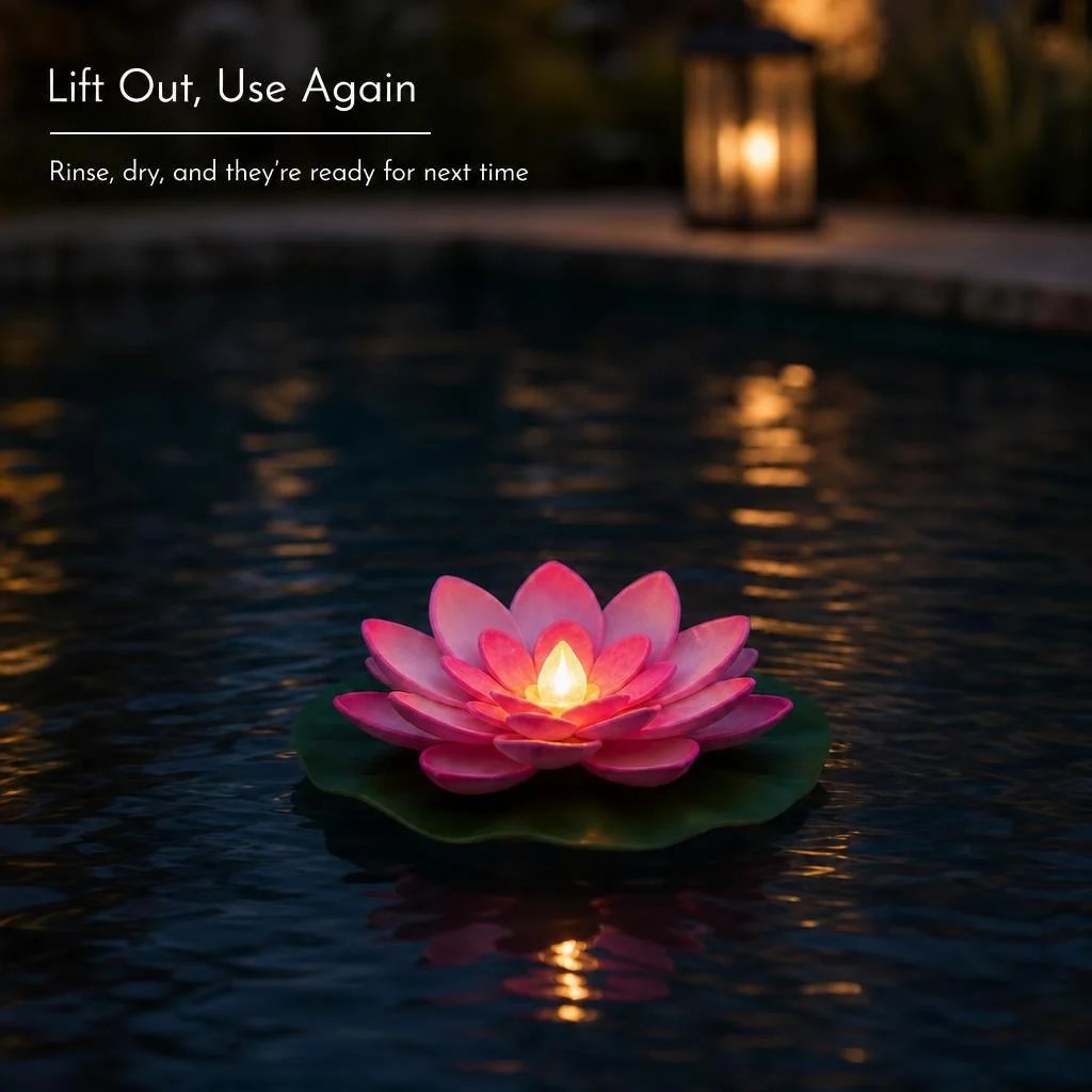 Reusable Floating Lotus Light