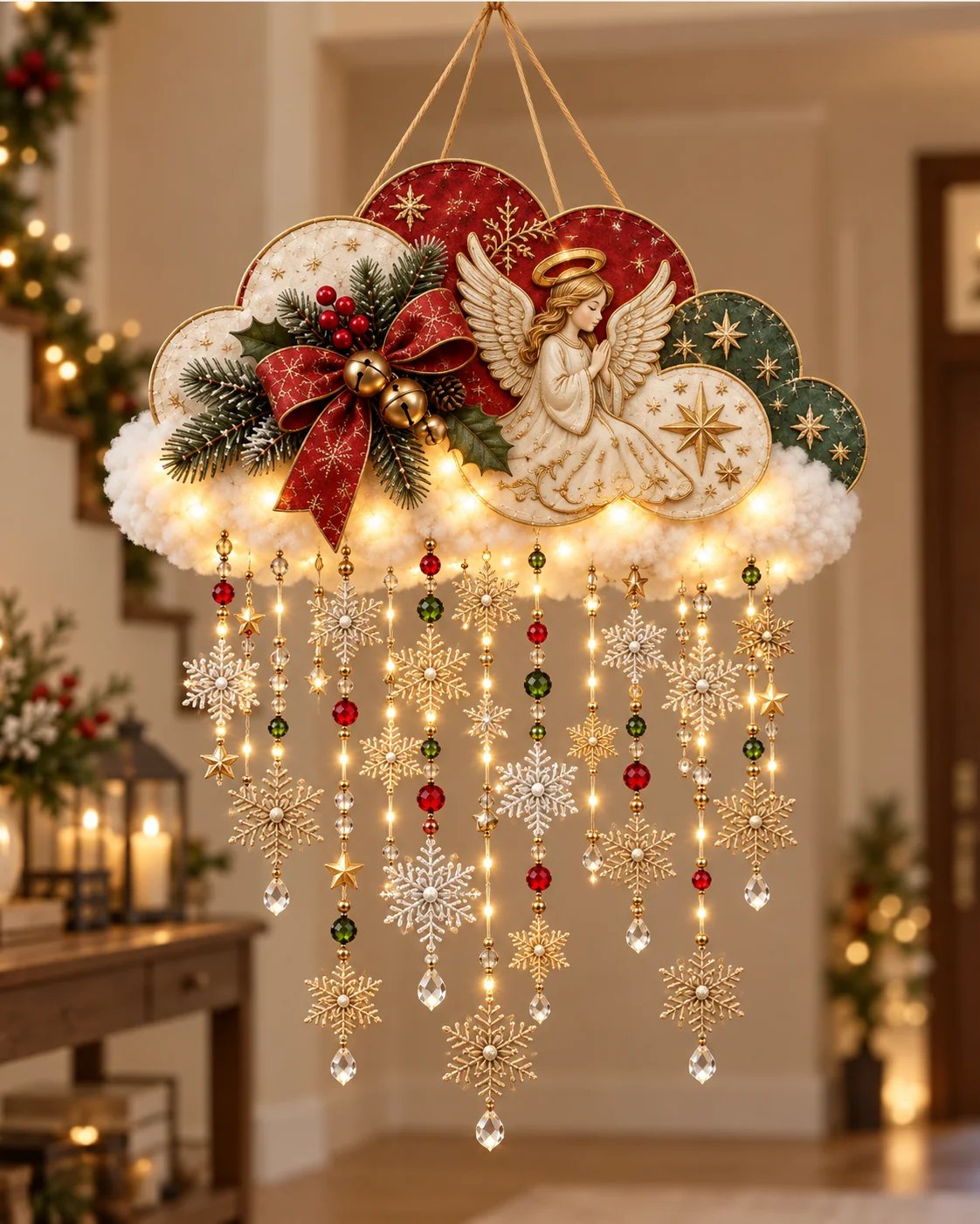Vintage Lighted Christmas Snowfall Cloud