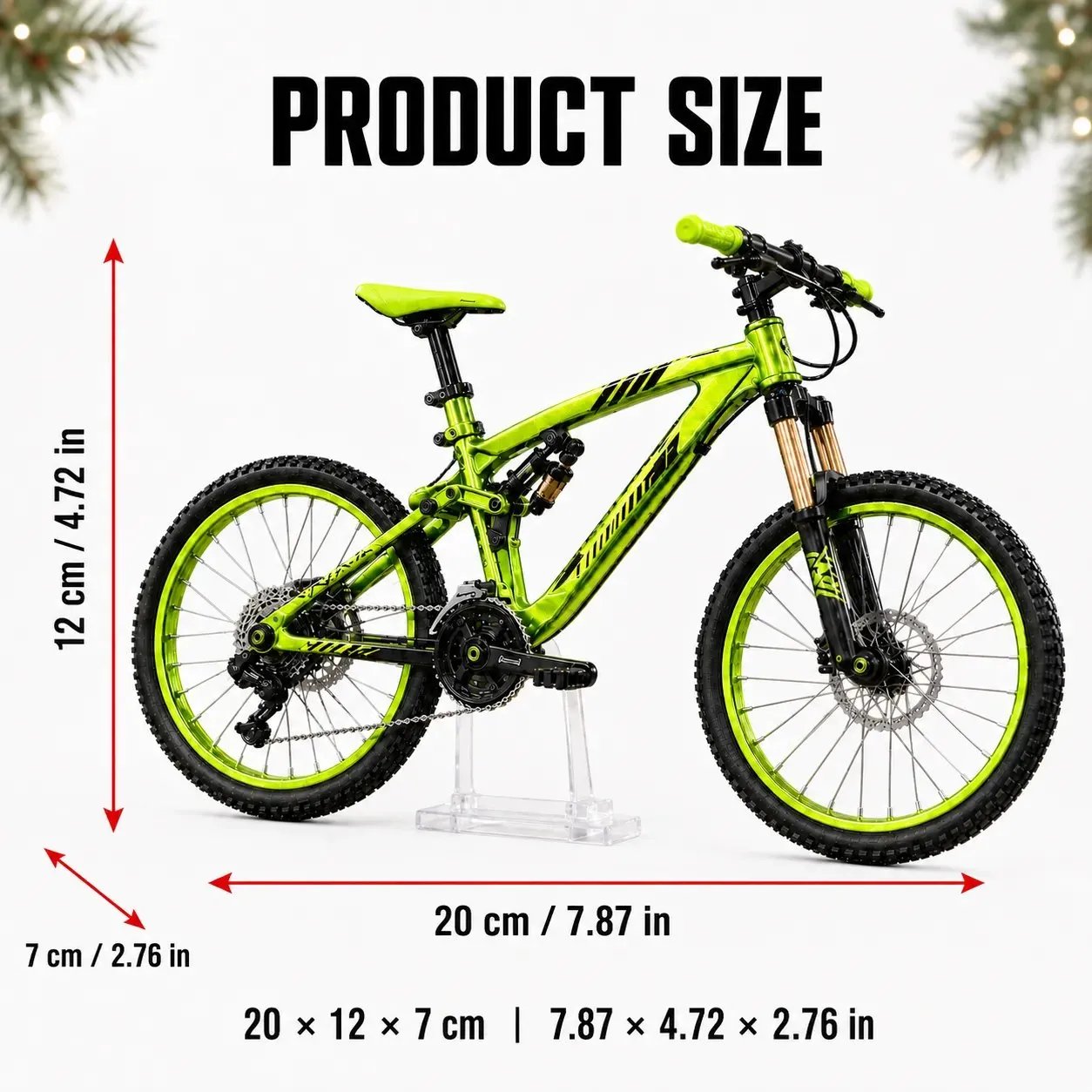 Multiple collectible color options for the miniature mountain bike model kit