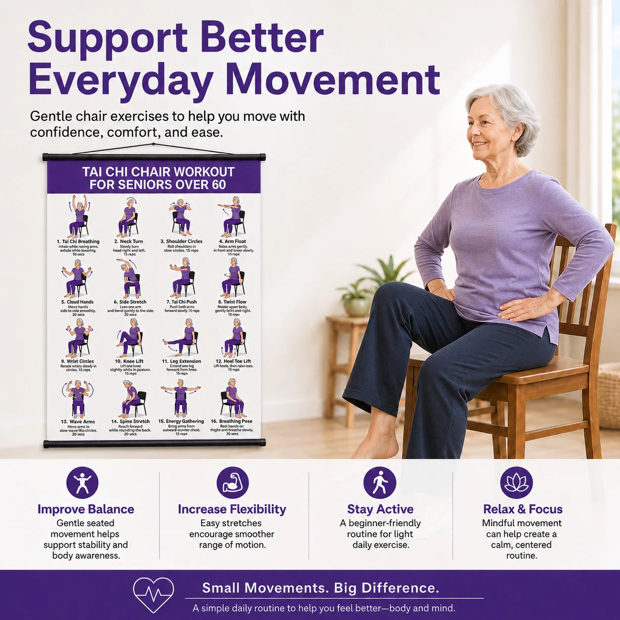 Balance and stability seated exercise