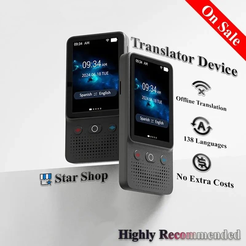 🌍AI Smart Language Translator Device – Speak 138+ Languages Instantly