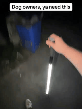 LED trekking pole glowing demo
