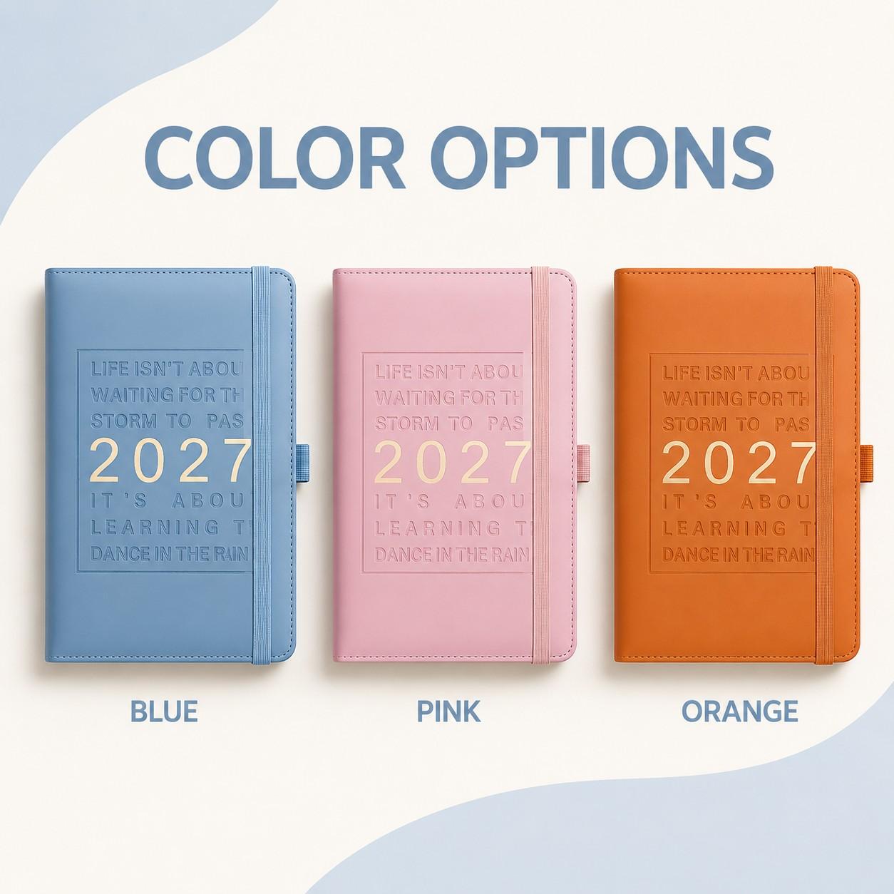 A5 size 2027 calendar notebook